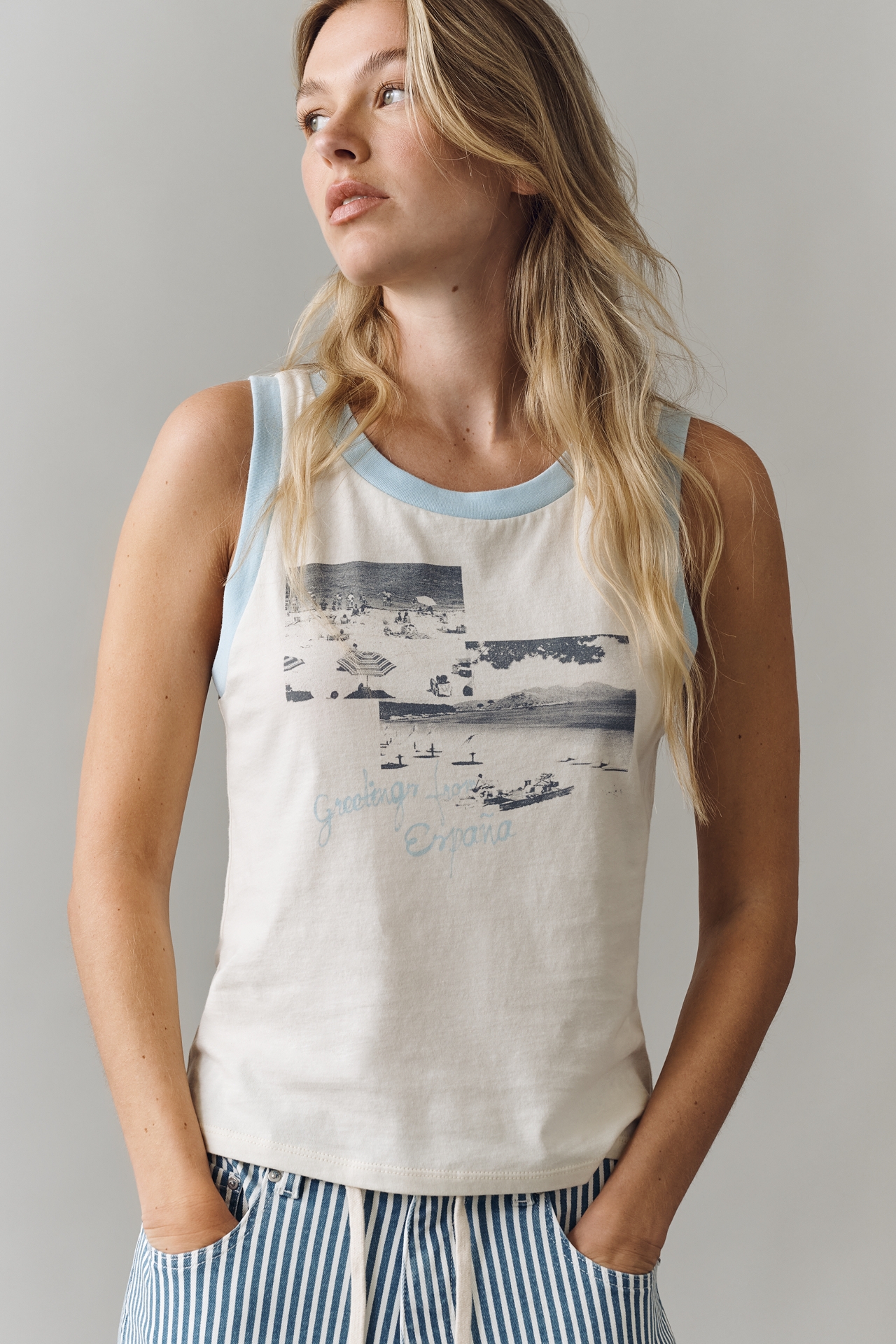 Letluv 100% Cotton Photograph Graphic Tank