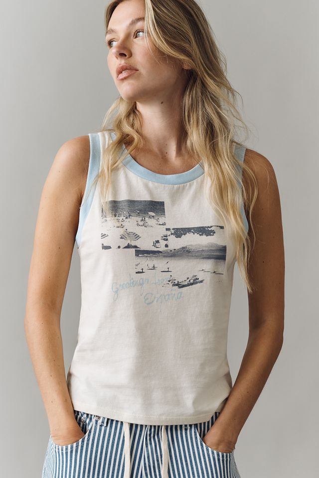 Letluv Cotton Photograph Graphic Tank #2