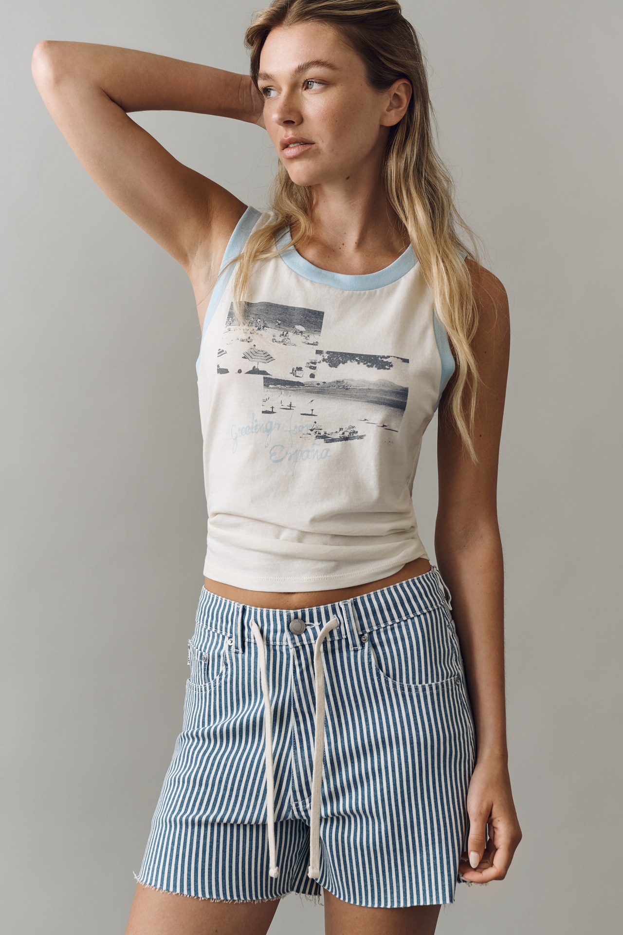 Letluv 100% Cotton Photograph Graphic Tank