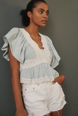 Delicate Babydoll Blouse | Anthropologie