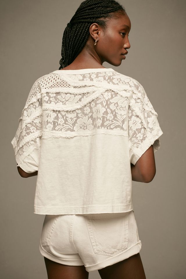 Pilcro Lace Torn Tee #1