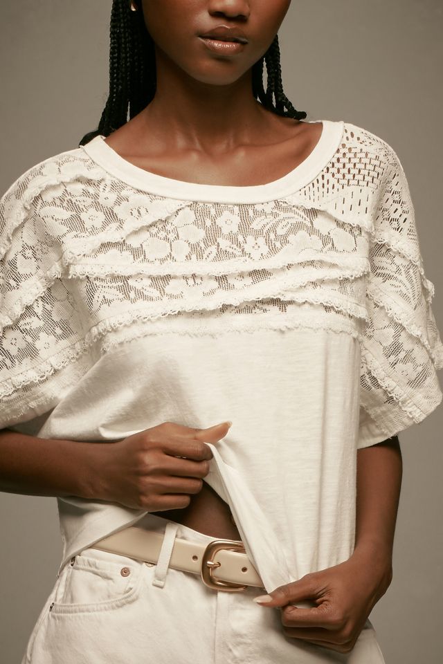 Pilcro Lace Torn Tee #3