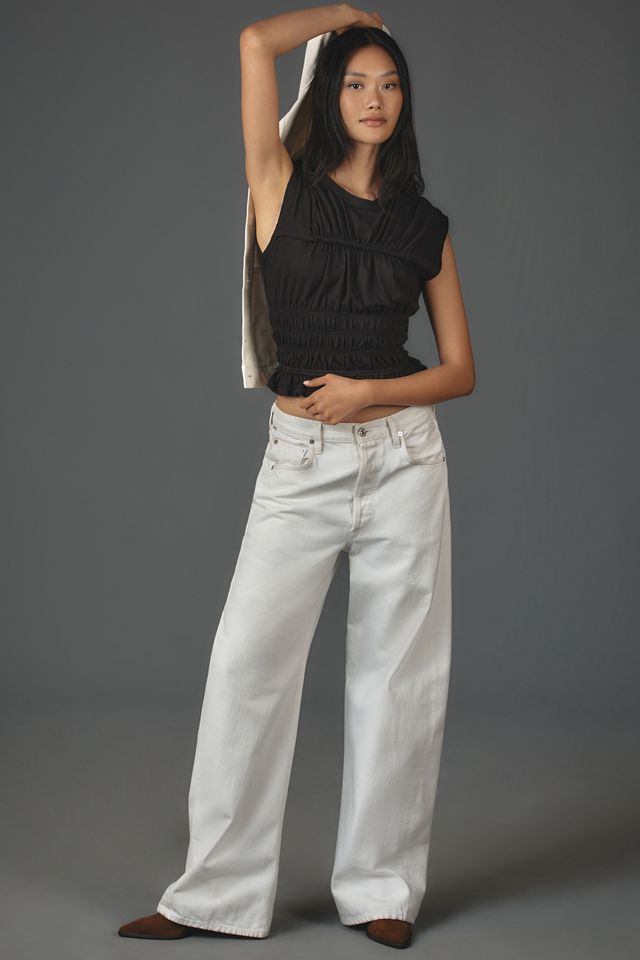 The Leah Gathered Tee by Pilcro #3