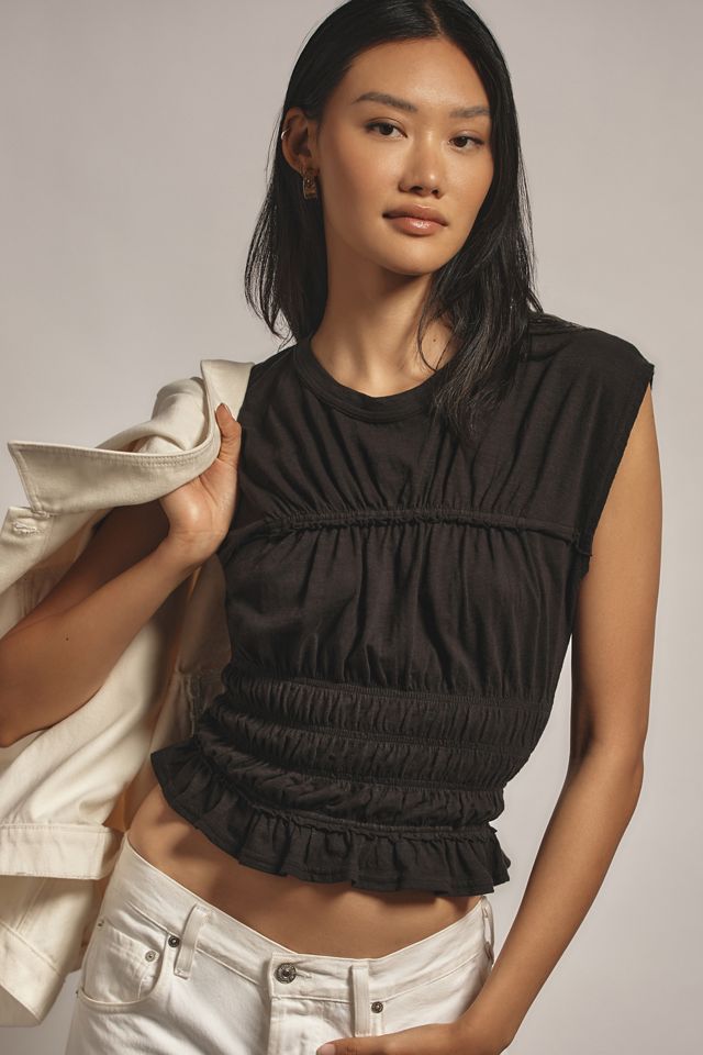 The Leah Gathered Tee by Pilcro #1