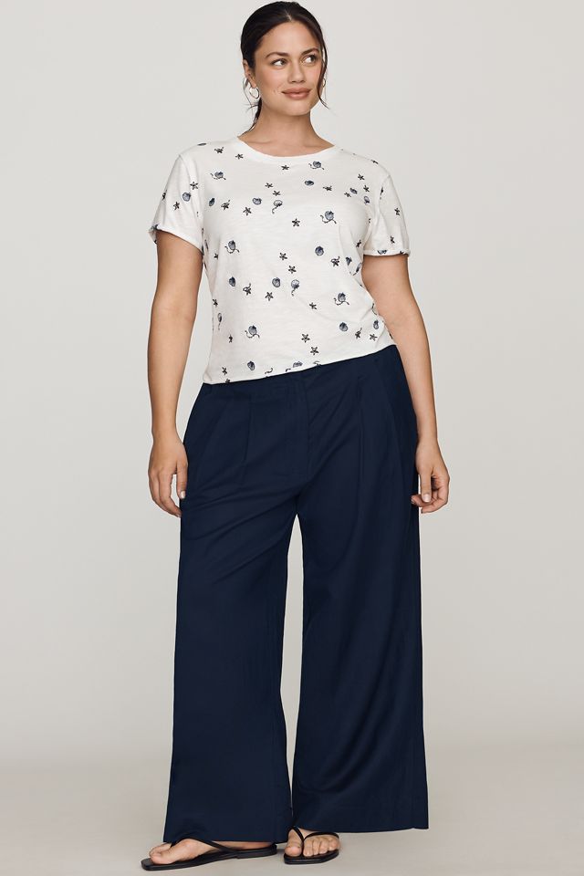 Maeve Caitlin Cotton Embroidered Boxy Tee #8