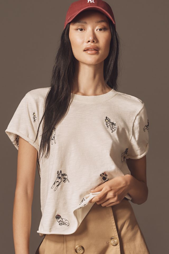 The Caitlin Embroidered Boxy Tee by Maeve #3