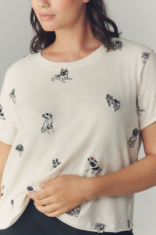 The Caitlin Embroidered Boxy Tee by Maeve #5