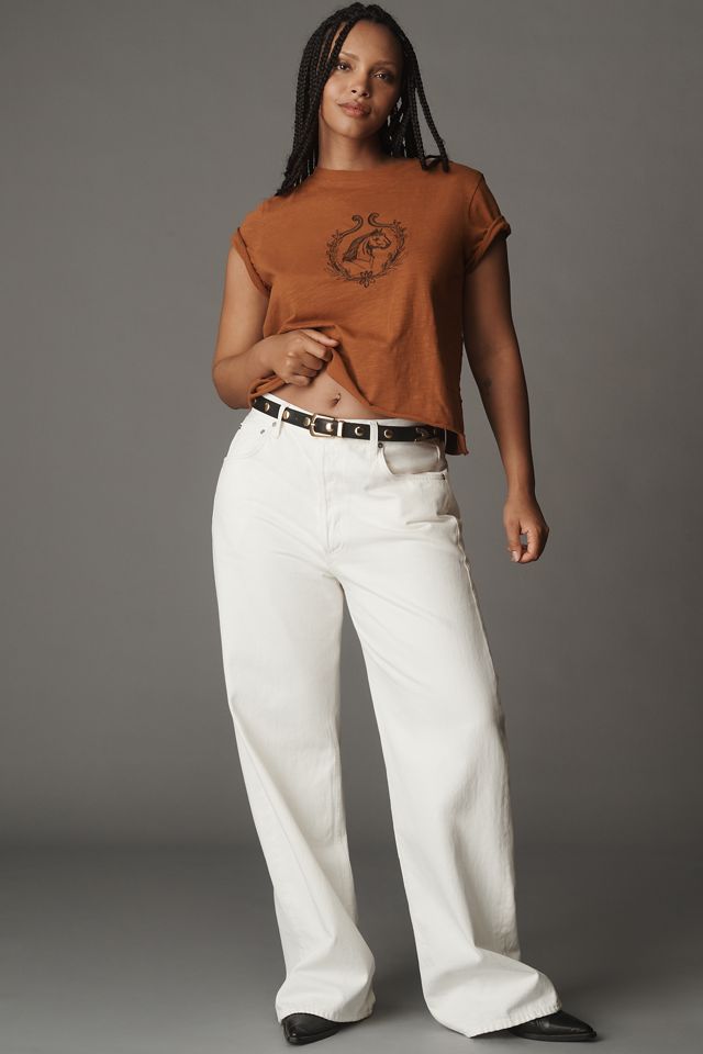 The Caitlin Embroidered Boxy Tee by Maeve #5
