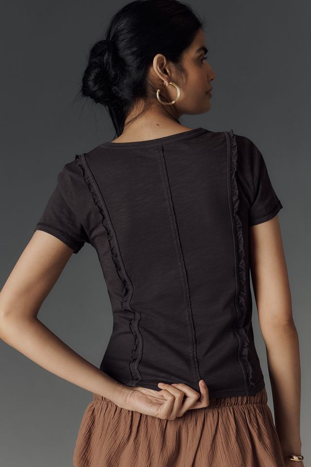 Pilcro Smocked-Front Tee #3