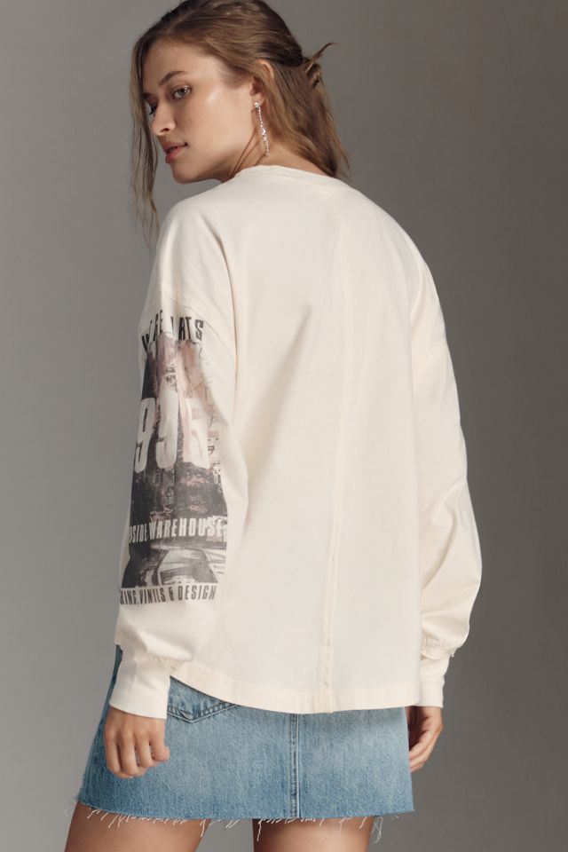 Pilcro Long-Sleeve Graphic Band Tee #1