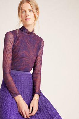 Gauzy Turtleneck