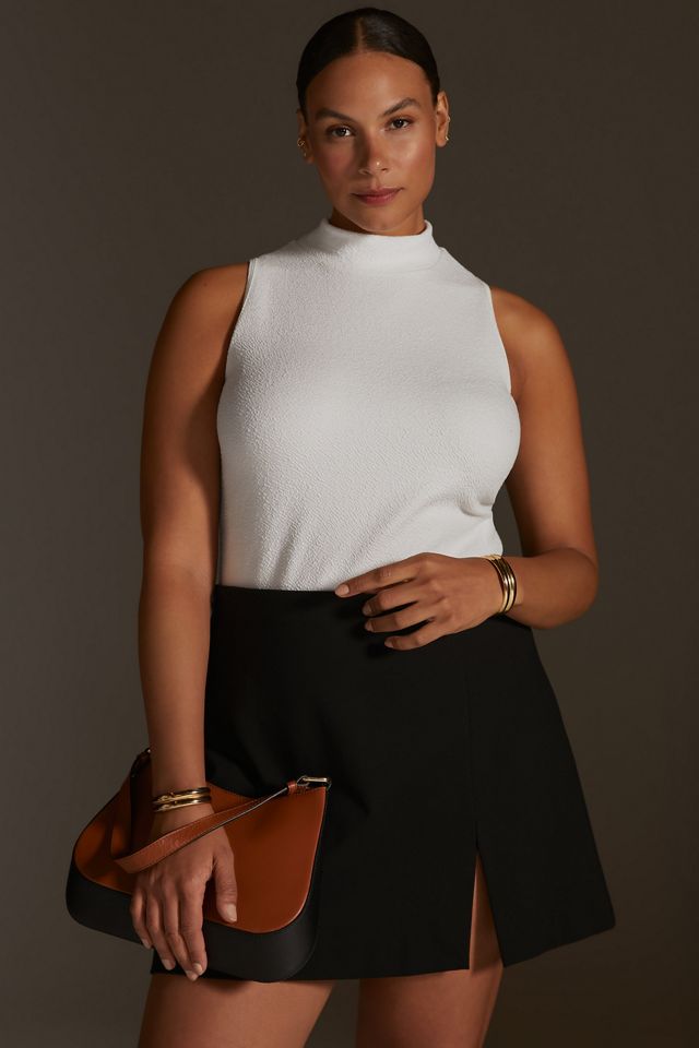 Maeve Structured Mock Neck Top #4