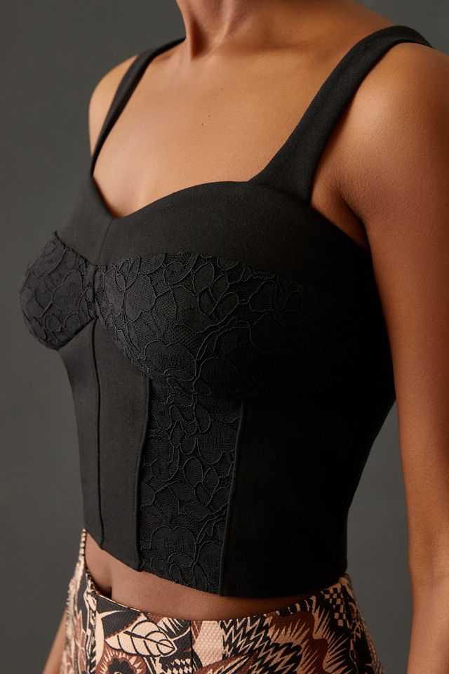 By Anthropologie Lace Corset Top #1