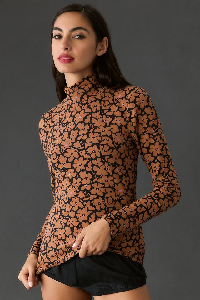 Maeve Printed Turtleneck | Anthropologie