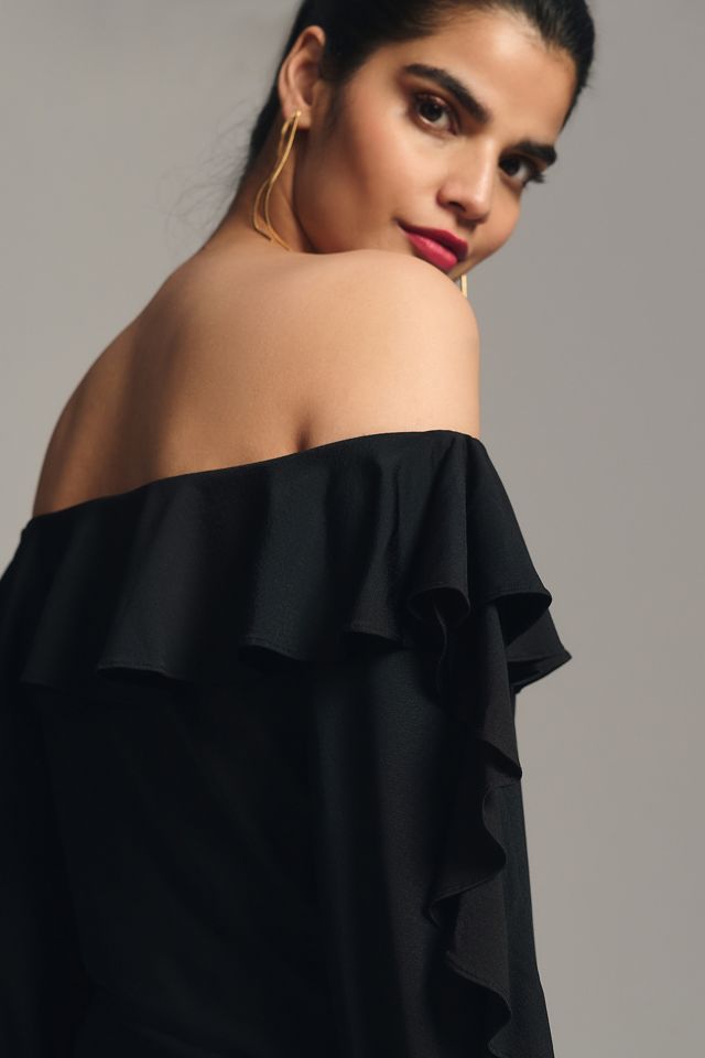 By Anthropologie Off-The-Shoulder Ruffle Top #1