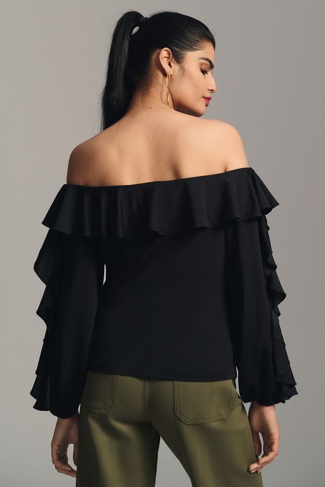 By Anthropologie Off-The-Shoulder Ruffle Top #3