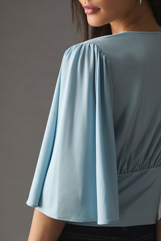 By Anthropologie Drapiertes V-Ausschnitt Top #3