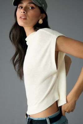 By Anthropologie Sleeveless Funnel-Neck Top