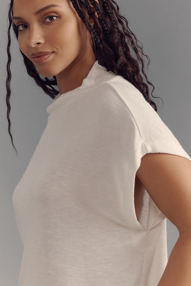 By Anthropologie Sleeveless Funnel-Neck Top #7