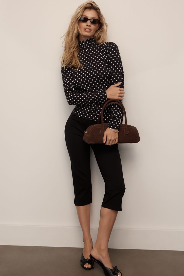 The Hailey Printed Long-Sleeve Turtleneck Top by Maeve #2
