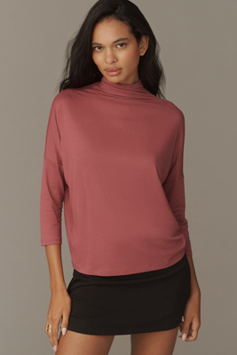 By Anthropologie Dolman Turtleneck Top In Pink