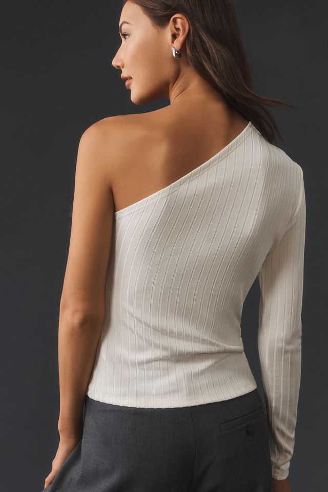 By Anthropologie One-Shoulder Ribbed Top #1