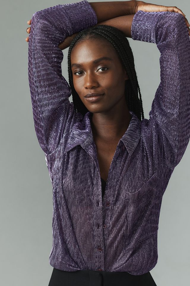 Pilcro Metallic Buttondown Shirt #1