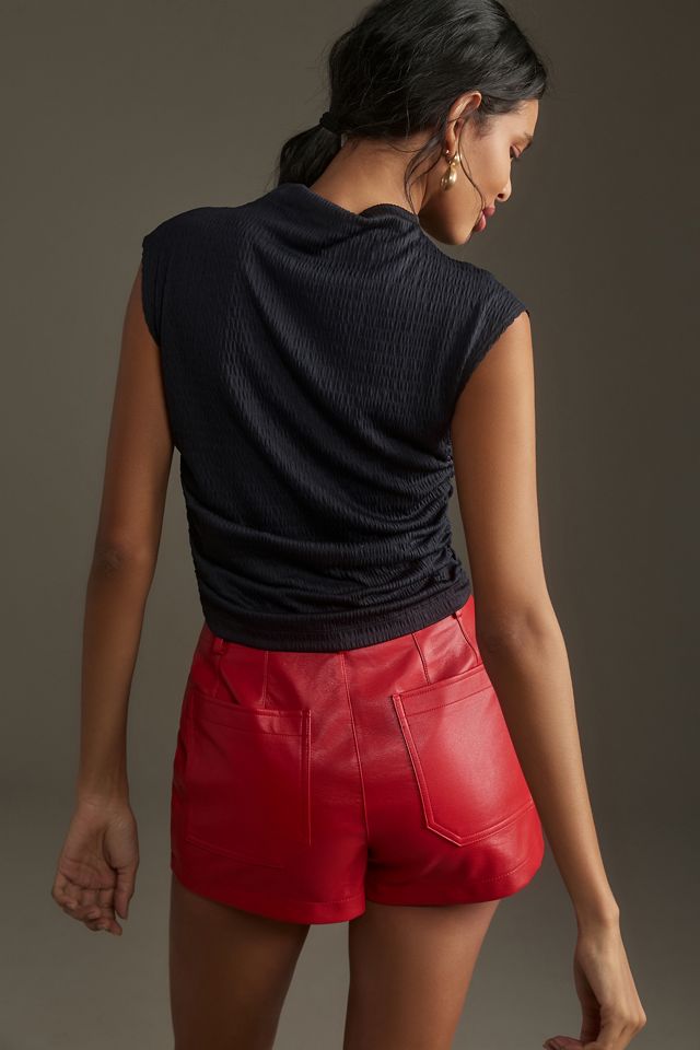 Maeve Mock-Neck Textured Muscle Tee #1