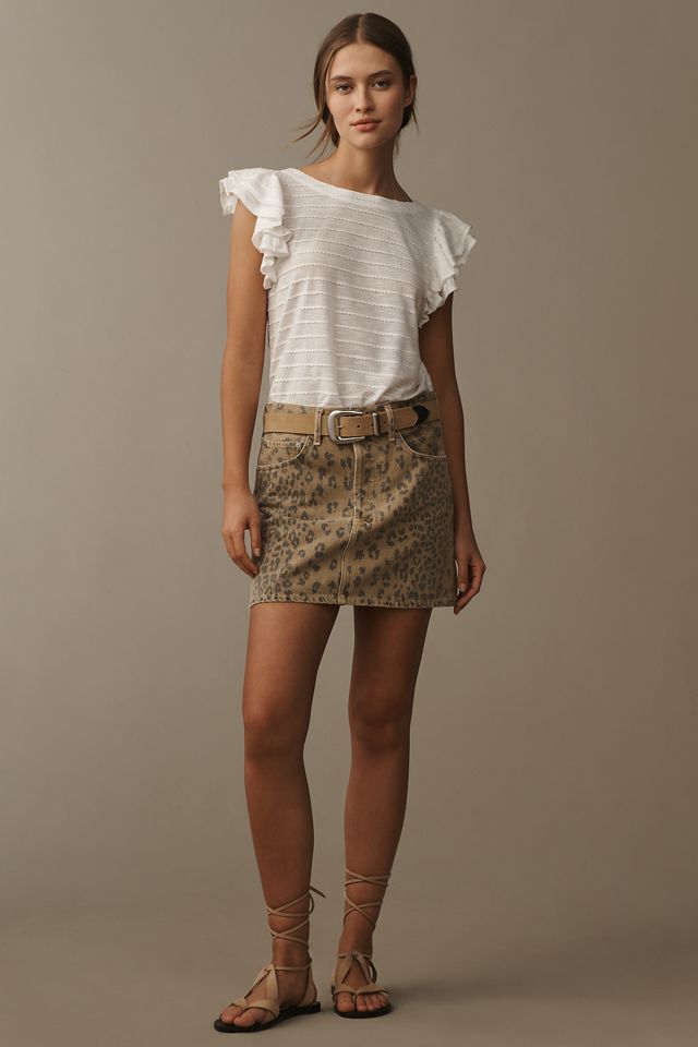 By Anthropologie Flutter-Sleeve Top #1