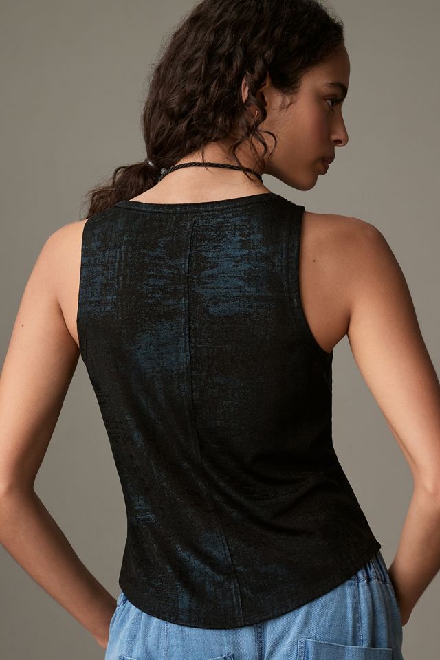 The Andie Ribbed Henley Top by Pilcro: Sleeveless Edition #1