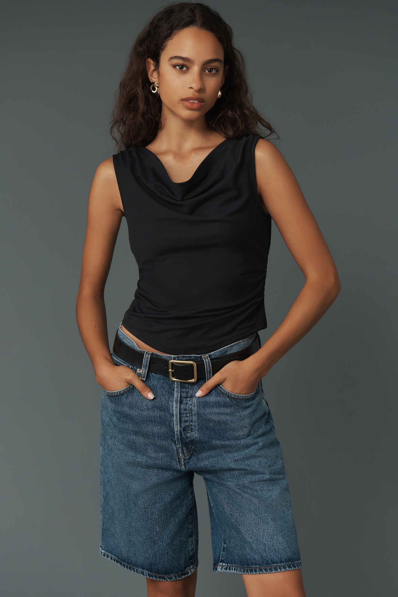 The Sloane Cowl-Neck Tank