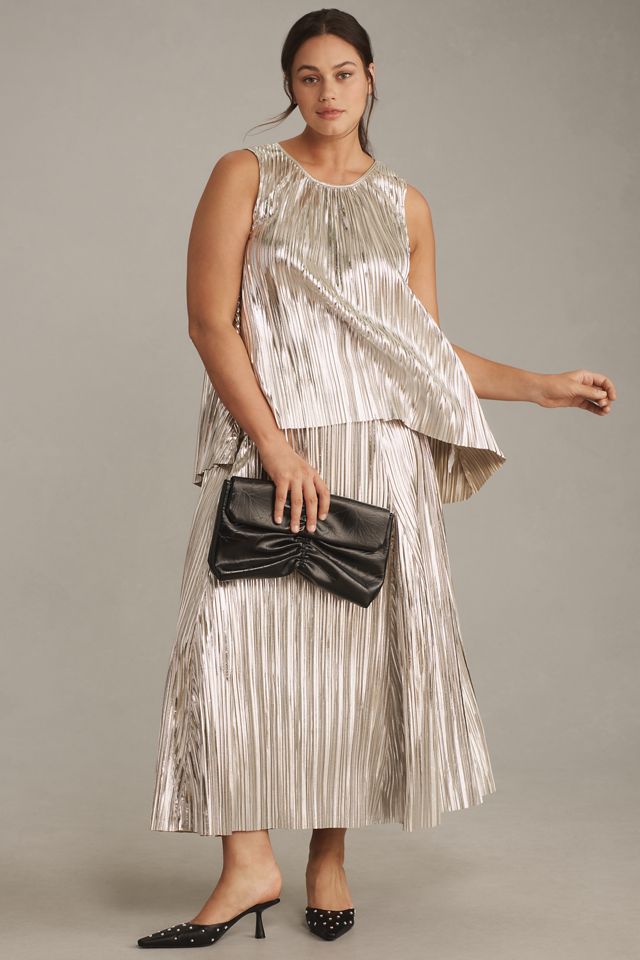 By Anthropologie Pleated Shine Tank #6