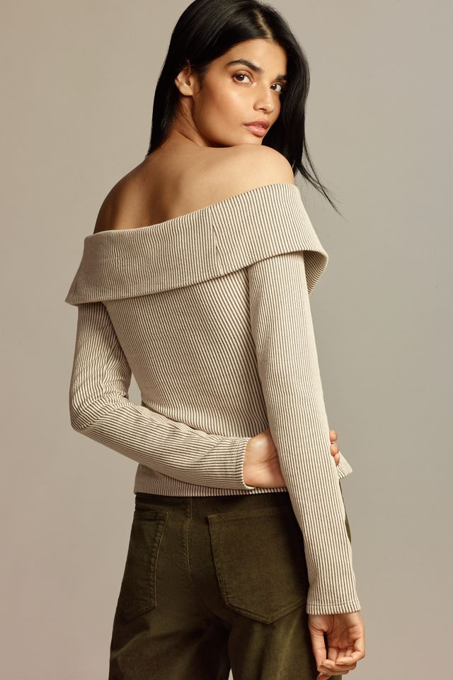 トップス eaphi MULTI SHOULDER PARTS RIB TOPS MULTI SHOULDER PARTS RIB TOPS