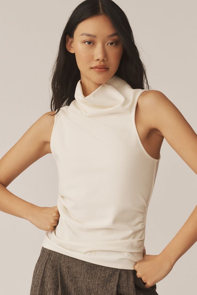 By Anthropologie Jersey Cowl-Neck Tank #3