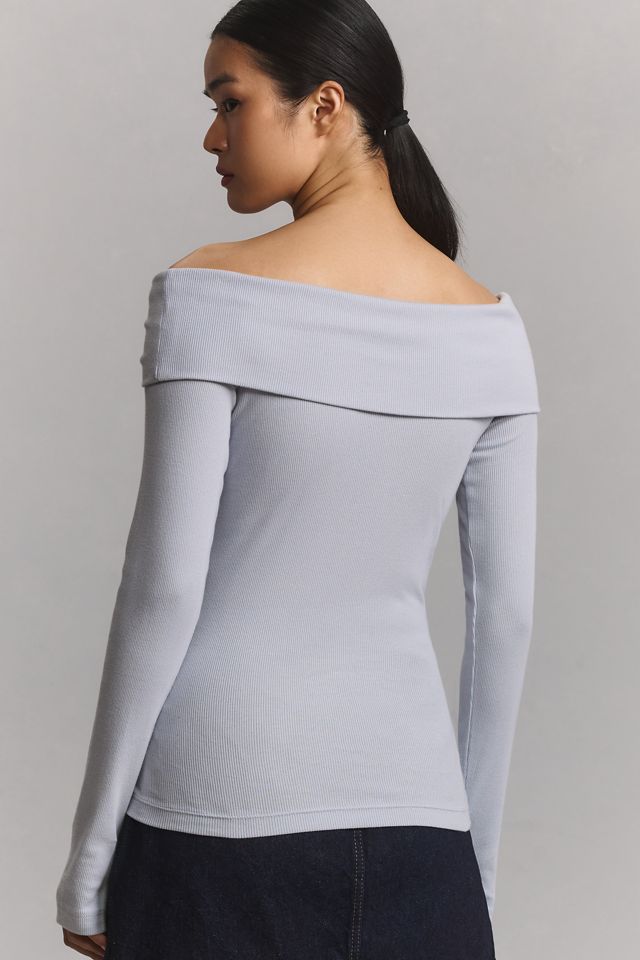 Pilcro Off-The-Shoulder Long-Sleeve Top #1