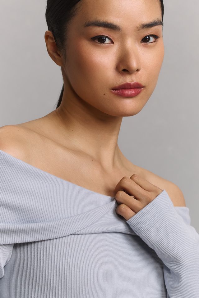 Pilcro Off-The-Shoulder Long-Sleeve Top #2