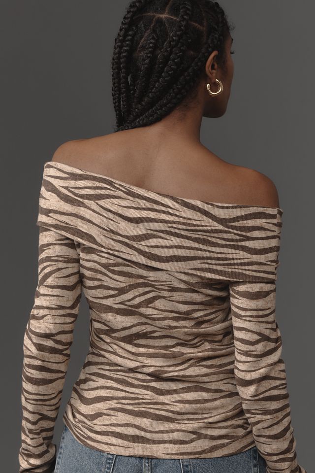 Pilcro Off-The-Shoulder Long-Sleeve Top #2