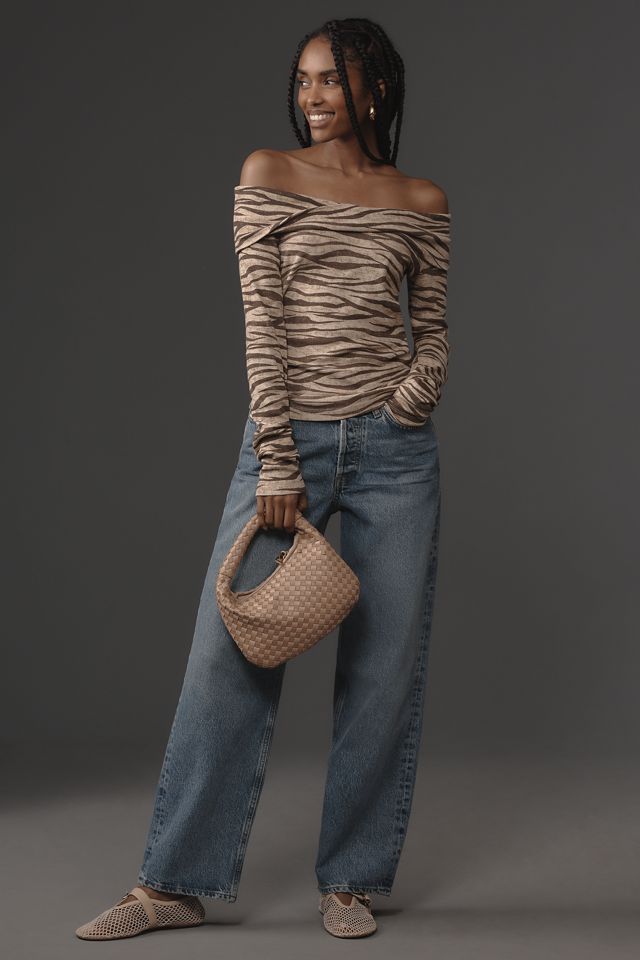 Pilcro Off-The-Shoulder Long-Sleeve Top #3