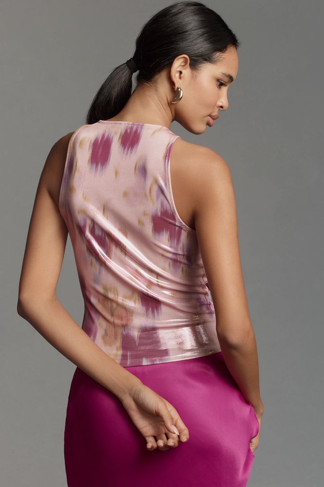 By Anthropologie Liquid Shine Cowl Neck Tank Top #1