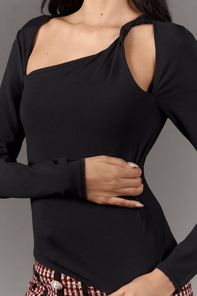 By Anthropologie Asymmetric Front-Twist Long-Sleeve Top #3