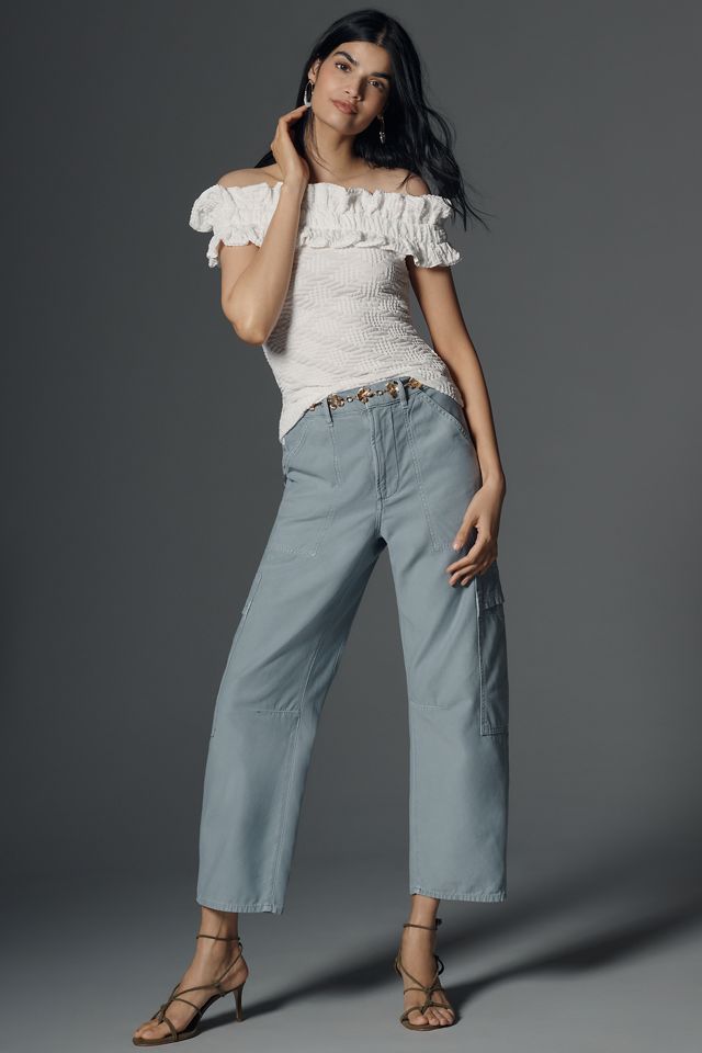 Maeve Off-The-Shoulder Ruffle Top