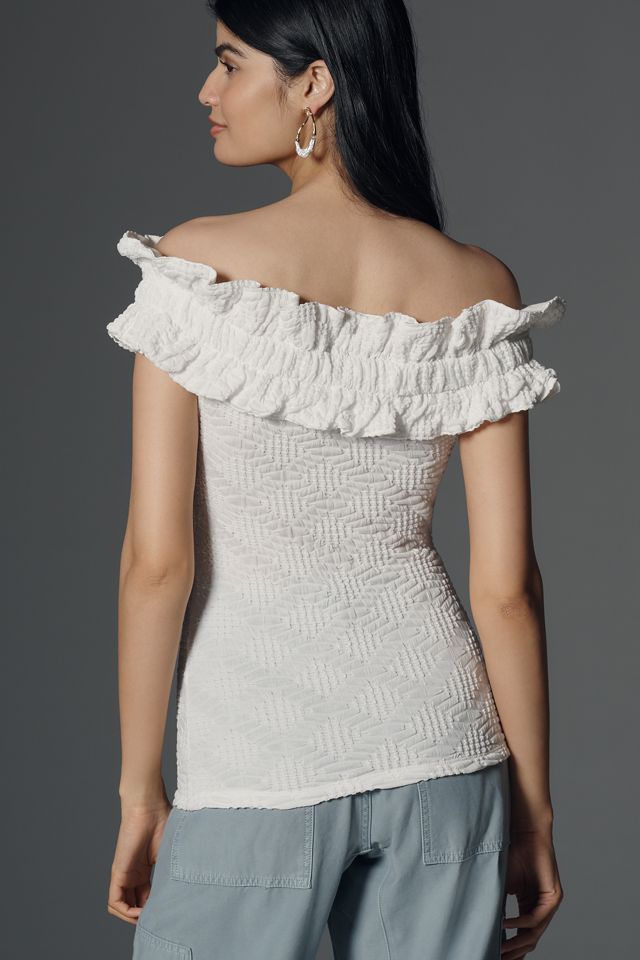 Maeve Off-The-Shoulder Ruffle Top