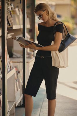 Top-Handle Long Tote
