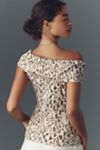 Pilcro Off-The-Shoulder Twist Rib Top