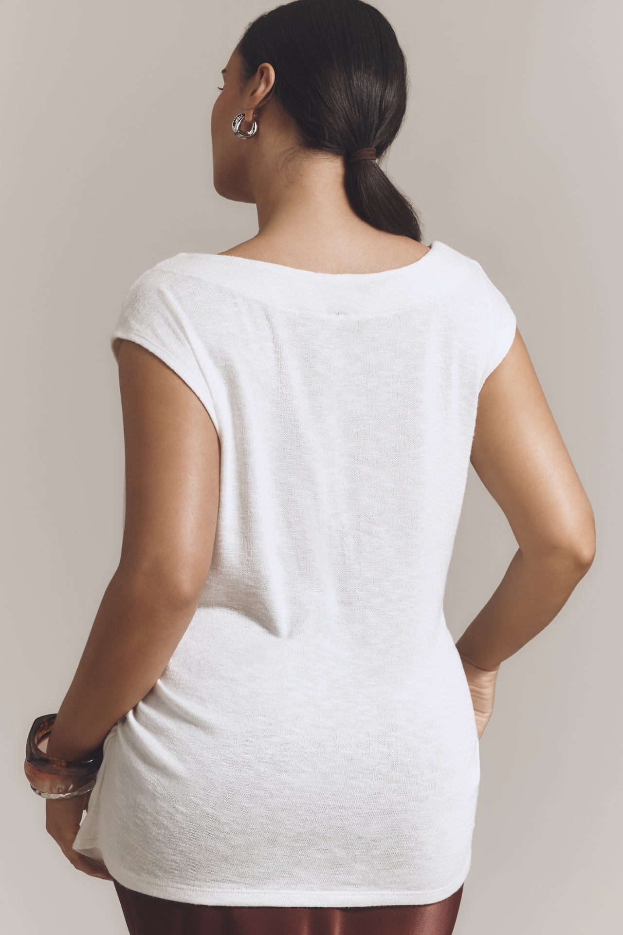 By Anthropologie Sleeveless Draped Top