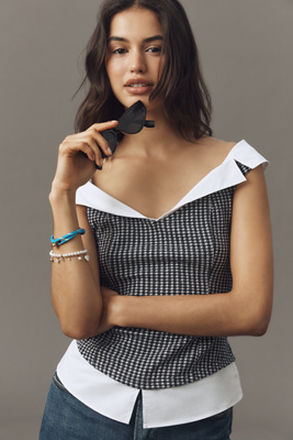 Maeve Twofer Off-the-shoulder Top In Multi