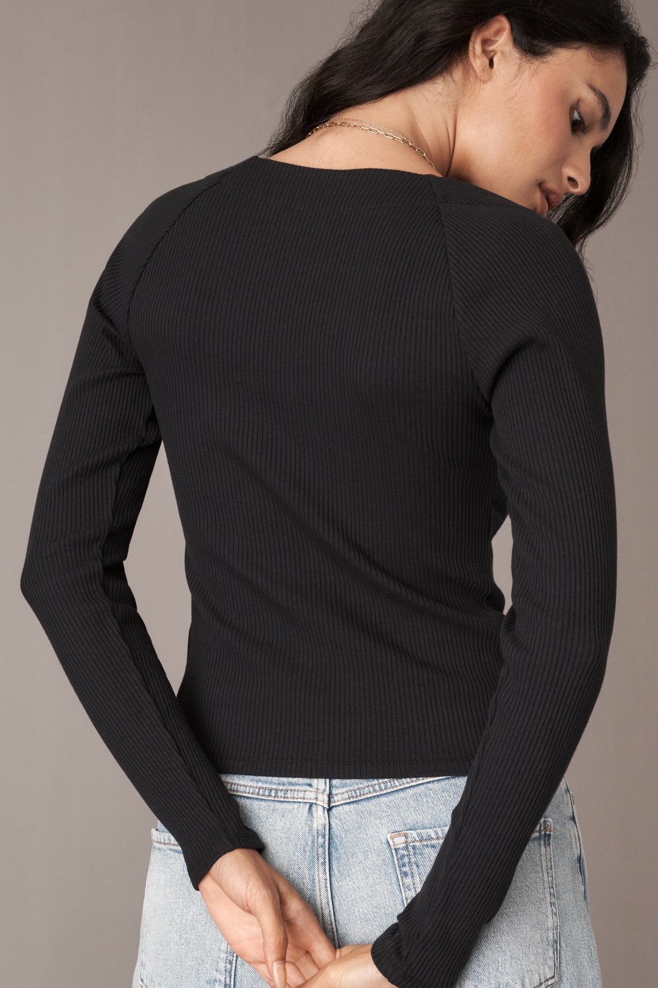 By Anthropologie Long-Sleeve Scoop-Neck Top
