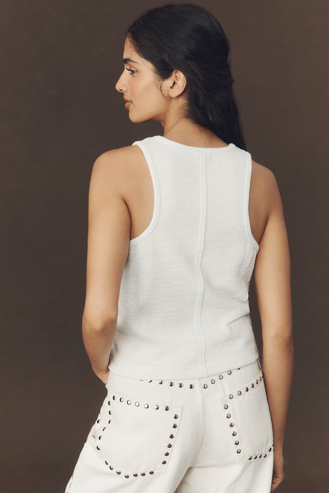 Pilcro Cotton Blend Pocket Tank Top #1