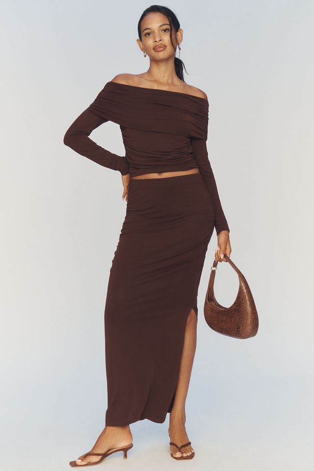 Pilcro Long-Sleeve Off-The-Shoulder Top