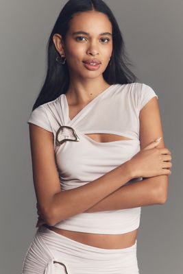 By Anthropologie Twisted Hardware Top
